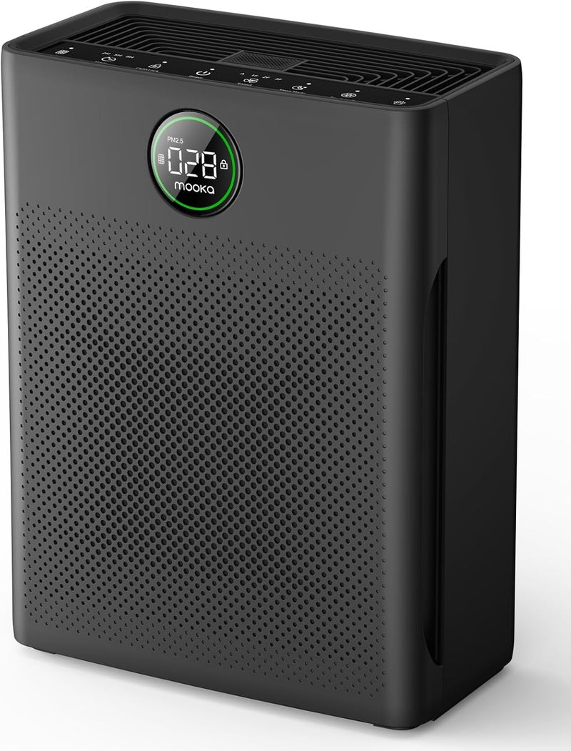 Mooka Air Purifiers for Home Large Room up to 2200sq.ft, Air Purifier for Home Pets with Washable Filter, PM 2.5 Display Air Quality Sensor Air Cleaner for Bedroom, Dorm Room, Pets, Office PR1 - Image 1